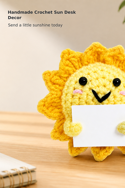 Positive Crochet Sunshine Gift with Affirmation Card