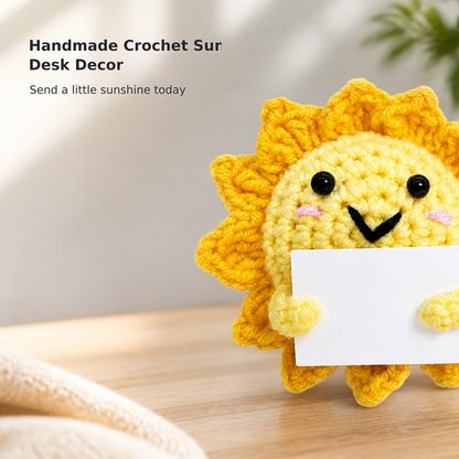 Positive Crochet Sunshine Gift with Affirmation Card